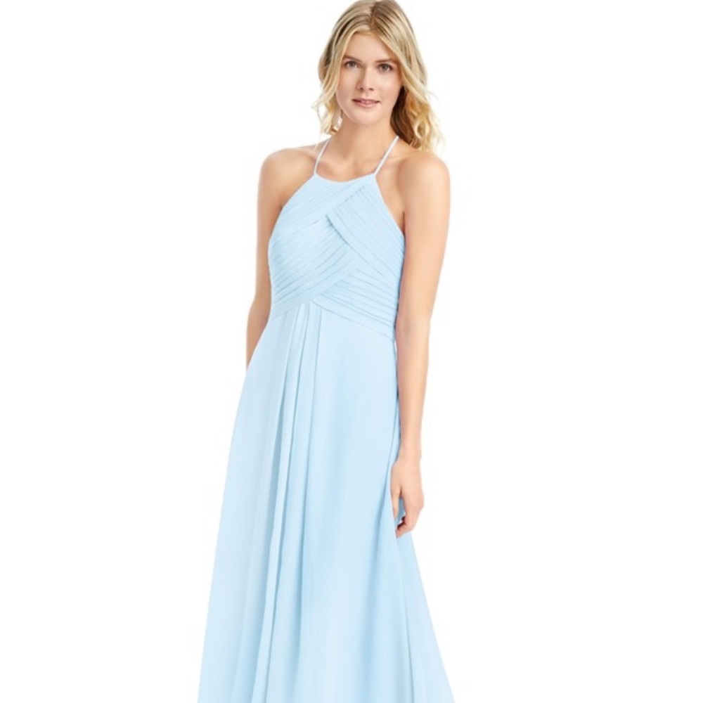Azazie Ginger Sky Blue size 6